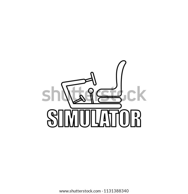 video game simulator icon. Element of\
cybersport icon for mobile concept and web apps. Thin line video\
game simulator icon can be used for web and\
mobile