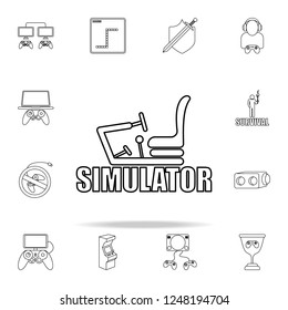 video game simulator icon. gaming icons universal set for web and mobile