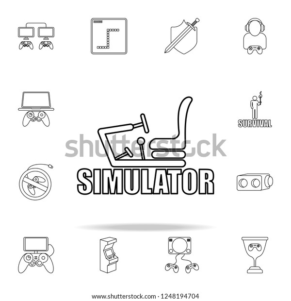 video game simulator icon. gaming icons universal\
set for web and mobile
