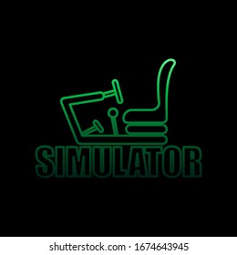 Video-Spielsimulator-Symbol Einfache dünne Linie, Vektorillustration von Gaming-Symbolen für i und ux, Website oder mobile Anwendungen