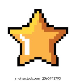 video game star pixelated isolated