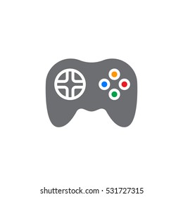 Video game symbol. Gamepad icon vector, filled flat sign, solid colorful pictogram isolated on white. Logo illustration