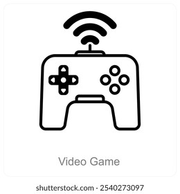 Video Game and technology icon concept