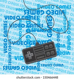 video game theme blue art page