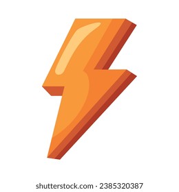 video game thunder vector isolated