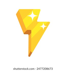 video game thunderbolt energy isolated