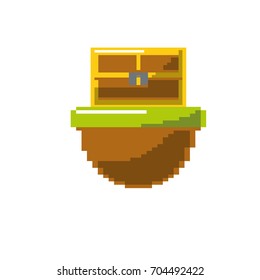video game treasure chest in the digital platform