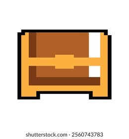 video game treasure pixelated isolated