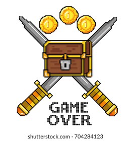 Video game trunk and coins design