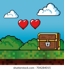 Video game trunk and heart design