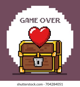 Video game trunk and heart design