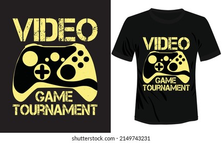 Video Game T-shirt Design Vector Illustration