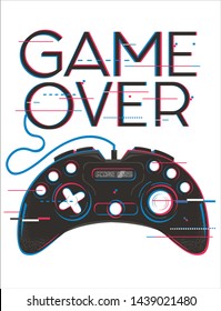 Video game vector design for t shirt