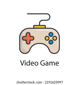 Video Game vector filled outline Icon Design illustration. Miscellaneous Symbol on White background EPS 10 File
