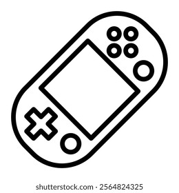 Video Game Vector Line Icon Design