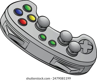 Ein Video-Gamer-Cartoon-Spiel-Symbol Gaming-Controller-Illustration