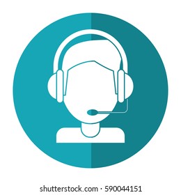 video gamer with headset shadow