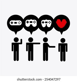 video gamers design, vector illustration eps10 graphic 