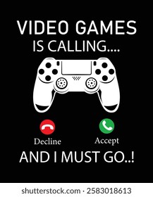 Video games are calling t-shirt design. Gaming retro t shirt design