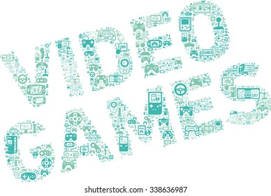 Video Games Concept Silhouette Cloud