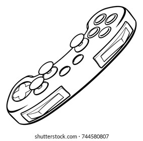 A video games console controller joy pad illustration