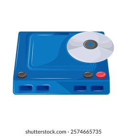 video games console and disk isolated