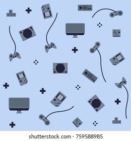 Video games console pattern for background or illustration.