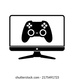 Video games and consoles linear icon. Game controller, monitor screen. E commerce department. Thin line illustration. Contour symbol. Vector isolated outline drawing. Editable stroke