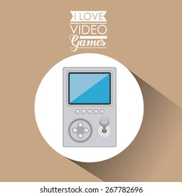 Video Games design over pastel background, vector illustration