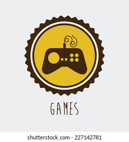 Video games design over white background, vector illustration
