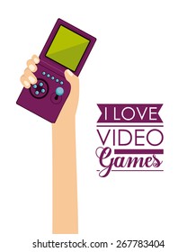Video Games design over white background, vector illustration