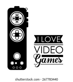 Video Games design over white background, vector illustration