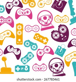 Video Games design over white background, vector illustration