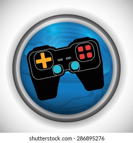 Video games design over white background, vector illustration