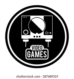 Video games design over white background, vector illustration