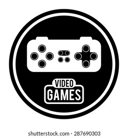 Video games design over white background, vector illustration
