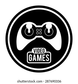 Video games design over white background, vector illustration