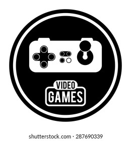 Video games design over white background, vector illustration
