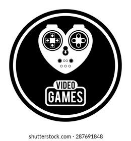 Video games design over white background, vector illustration