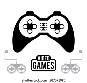 Video games design over white background, vector illustration