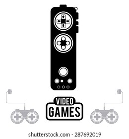 Video games design over white background, vector illustration
