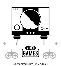 Video games design over white background, vector illustration