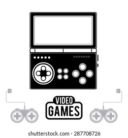 Video games design over white background, vector illustration