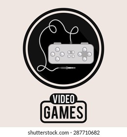 Video games design over white background, vector illustration