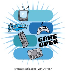 video games design, vector illustration eps10 graphic 