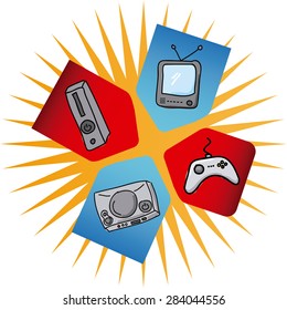 video games design, vector illustration eps10 graphic 