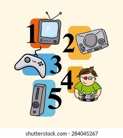 video games design, vector illustration eps10 graphic 