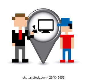 video games design, vector illustration eps10 graphic 
