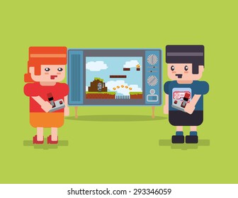 Video games digital design, vector illustration 10 eps graphic