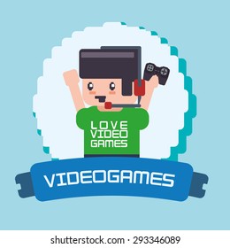 Video games digital design, vector illustration 10 eps graphic